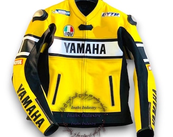 Yamaha Leather Motorbike Jacket Motorcycle Cowhide Riding Jacket for bikers