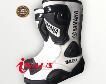 New Yamaha Motorbike Leather Racing Safety Boots Motorcycle Riding Shoes for Bikers