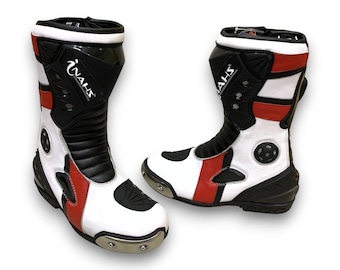 Elegant Design Inahs Motorbike Leather Racing Boots Motorcycle Riding Shoes for Bikers original Leather