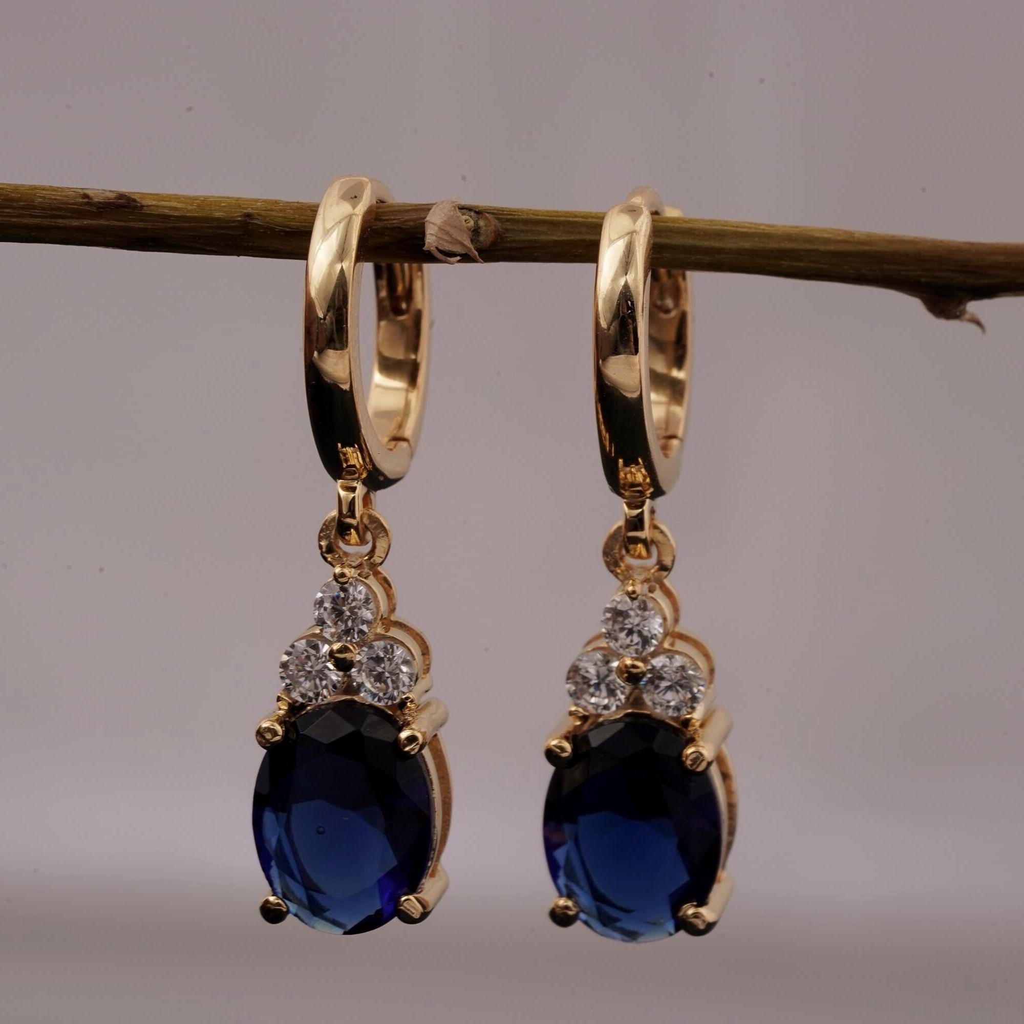 Collier Soirée Boucles D'oreilles Vintage Drapeau Britannique Union
