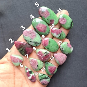 Ruby Zoisite  Gemstone Cabochon Loose Stone for Jewellery Making                                         A-2188 to 2202