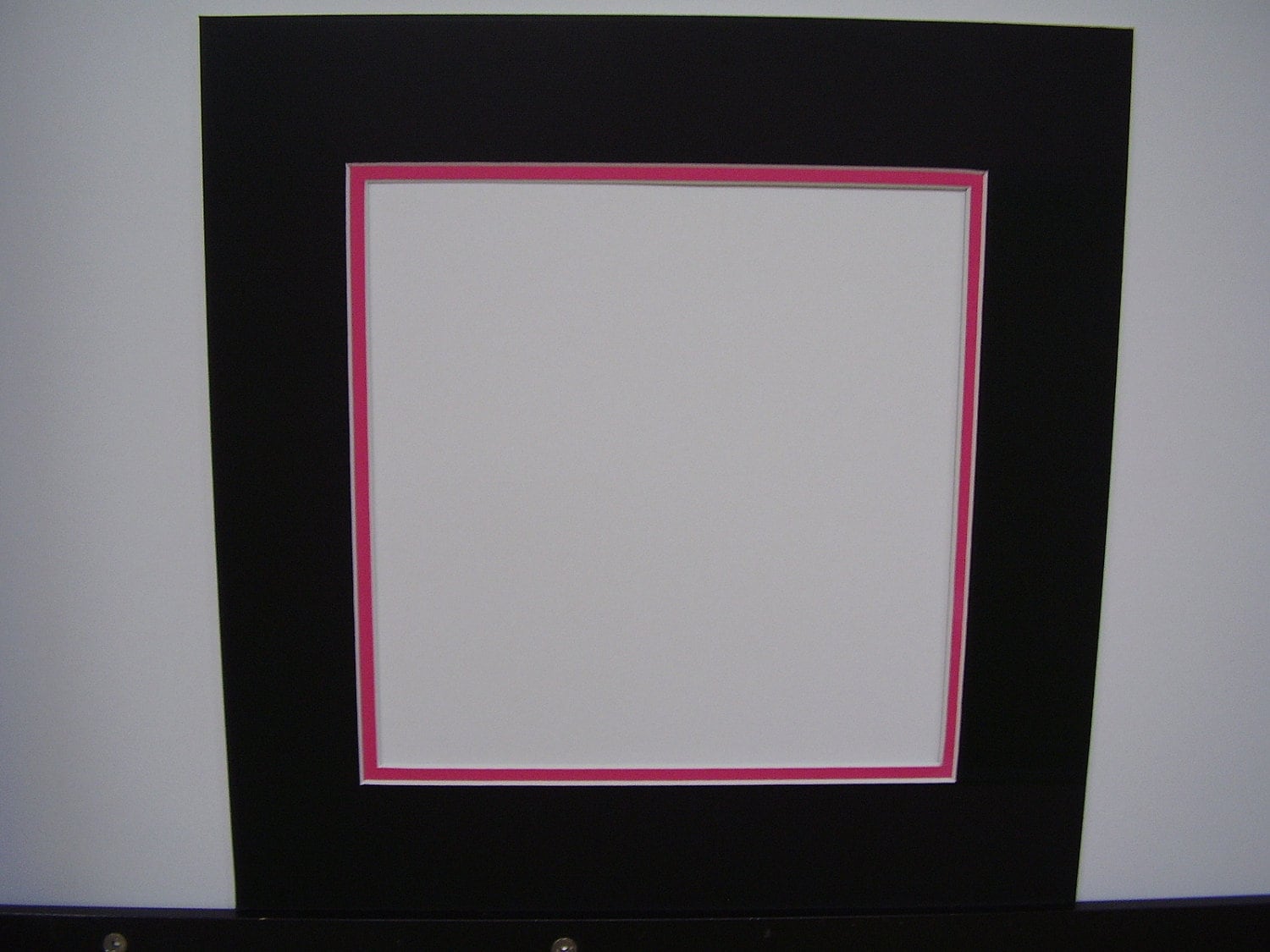 Picture Mat Double Black With Hot Pink Inner Mat CHOOSE SIZE Cut