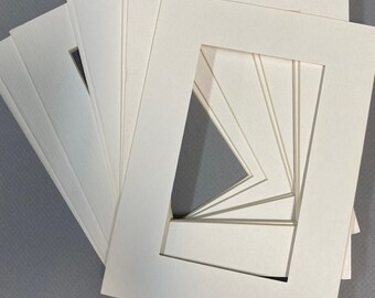 Picture Frame Mats Set of 24 white mats 5x7 for 3x5 photos