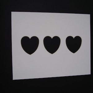 Picture Framing  Mat with Heart shape openings choose number of hearts and color