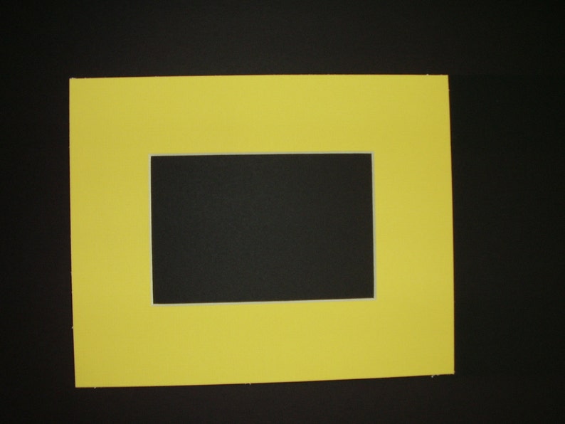 Picture Frame Mat Crayon Yellow Single Mat 8x10 for 4x6 Photo Etsy