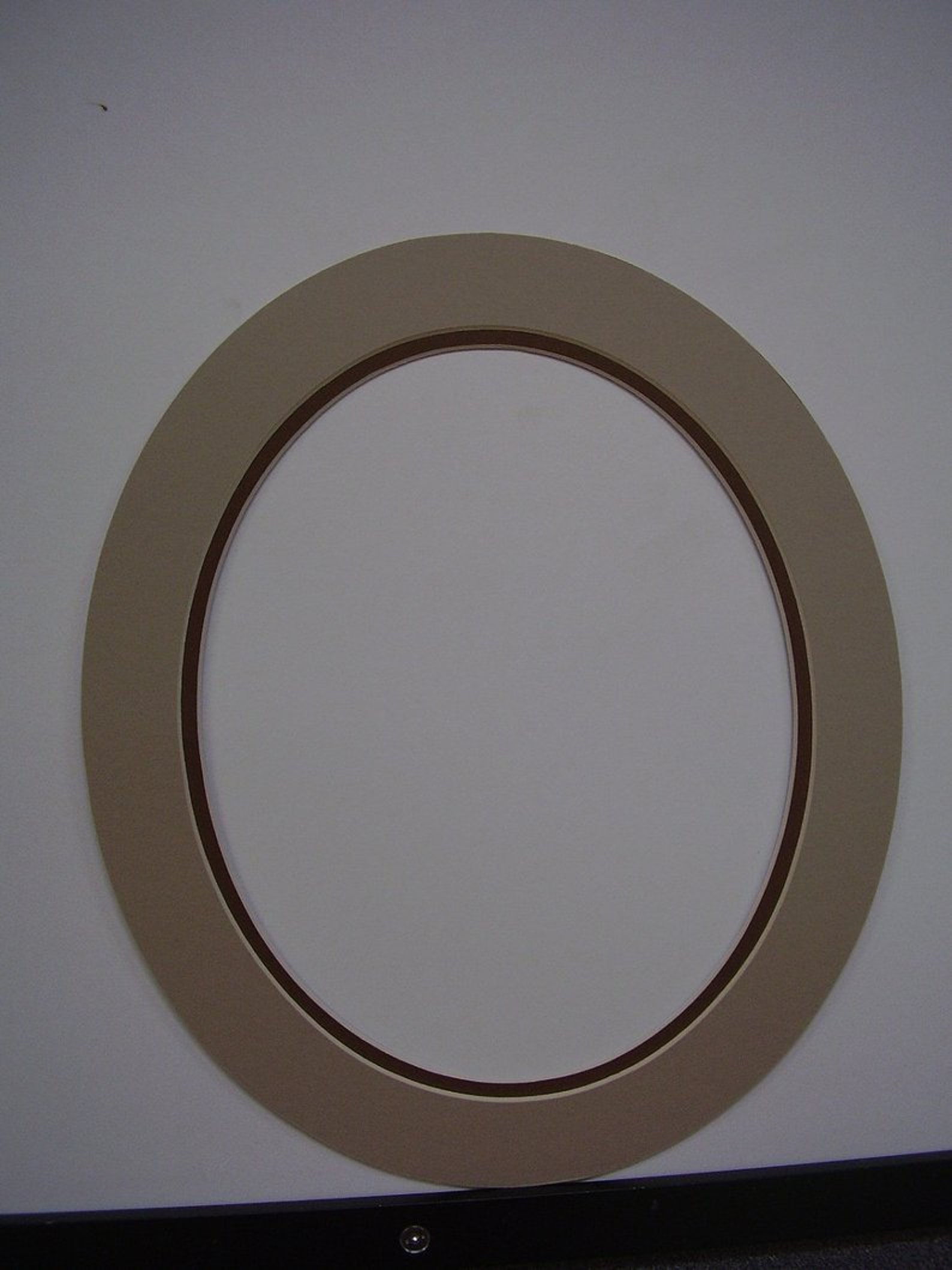 CUSTOM ORDER Oval Mat With Oval Cutout 8x10 for 5x7 Photo Tan With