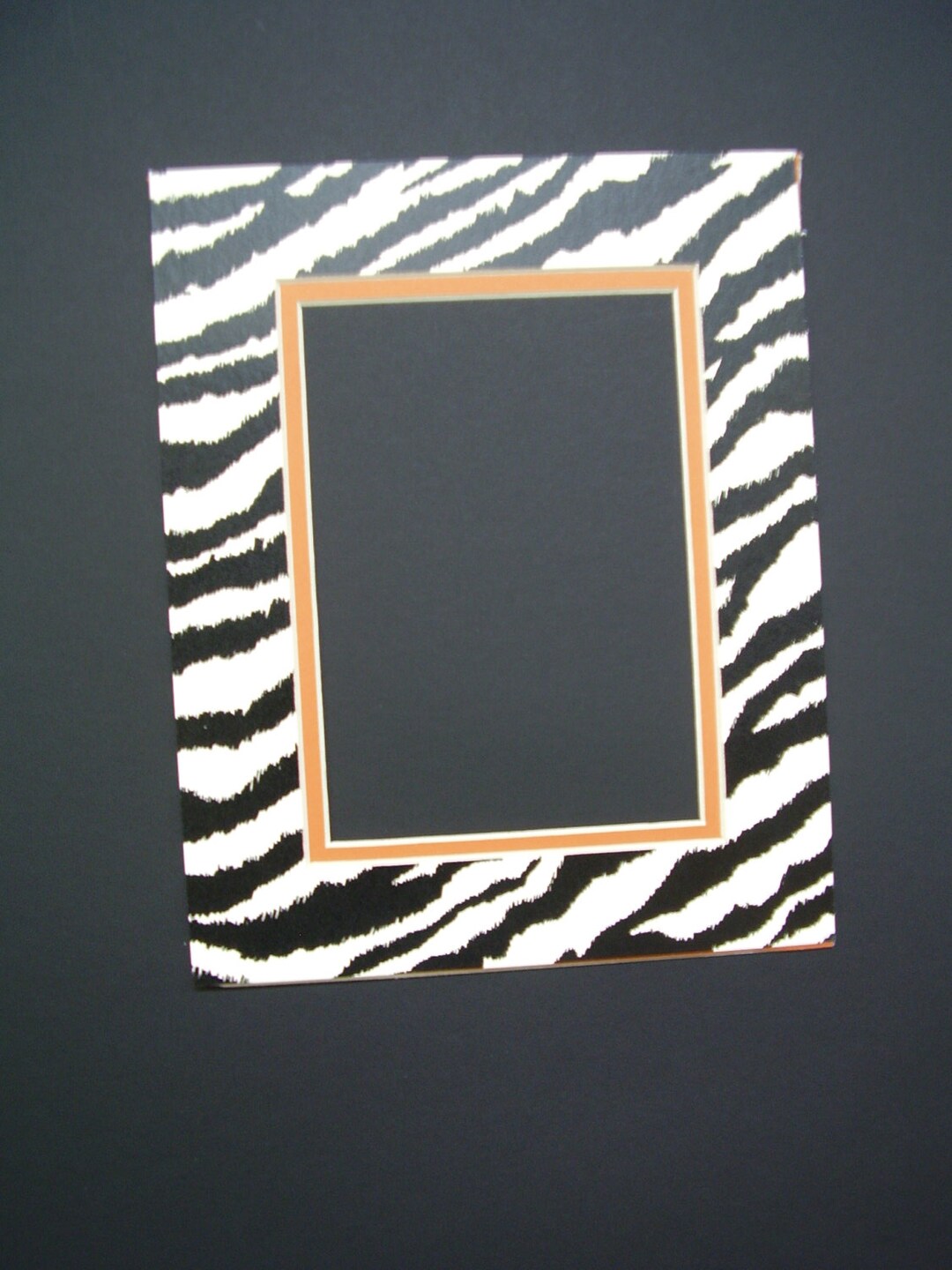 Picture Frame Mat Double Zebra Print Black and White With Etsy