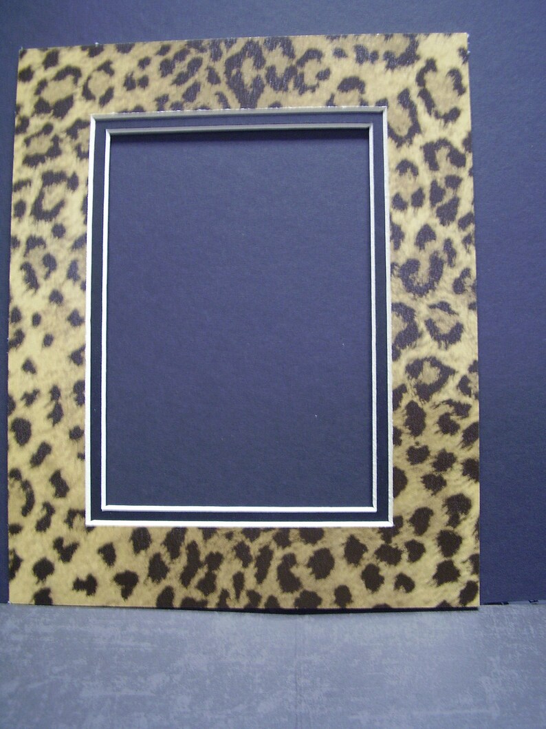 Picture Frame Mat Leopard Cheetah Jaguar Animal Print 8x10 for Etsy