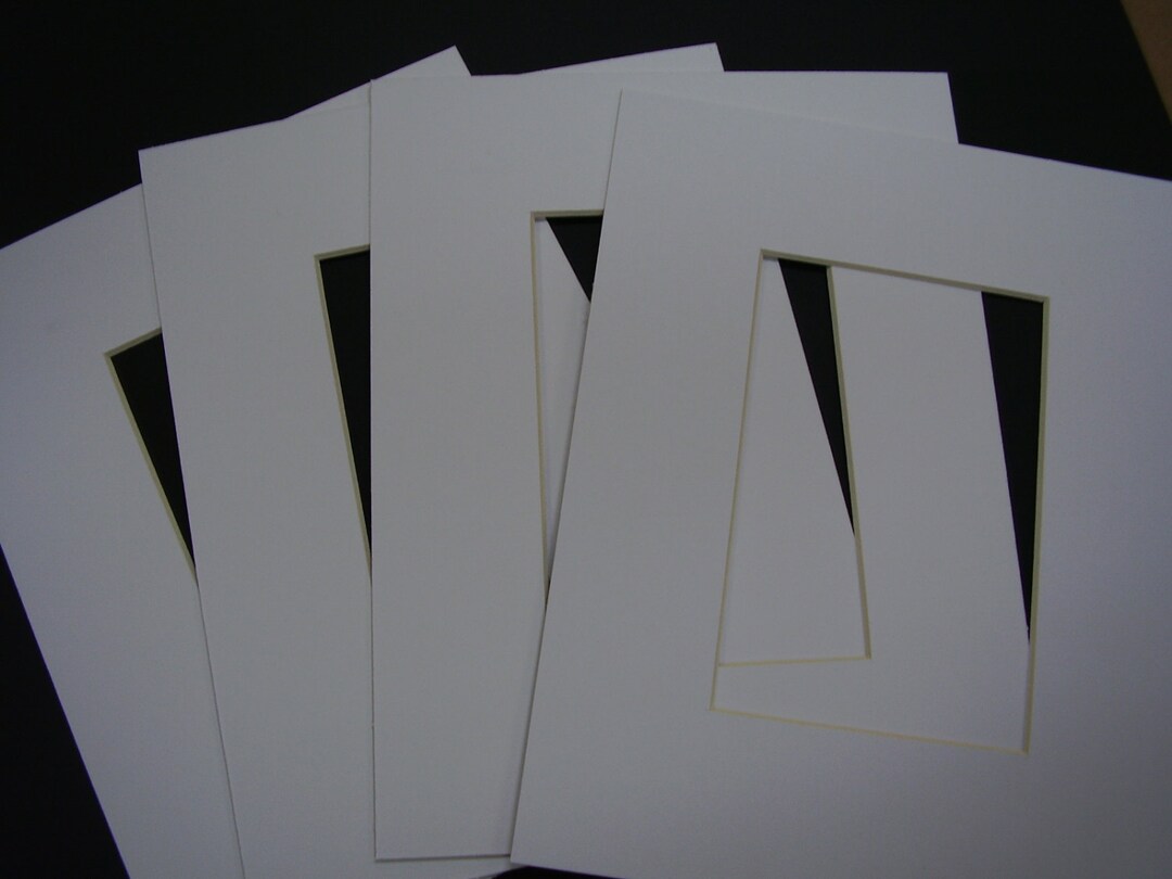 Picture Framing Mats Set of 6 White Mats 5x7 for 3x5 Photos Etsy