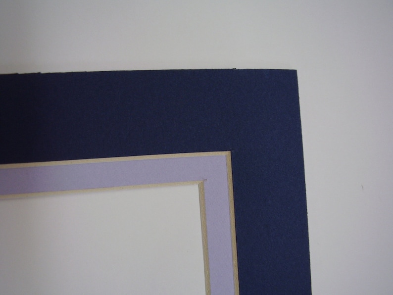 Picture Frame Mat Navy Blue With Lavender Liner Double 8x10 Etsy