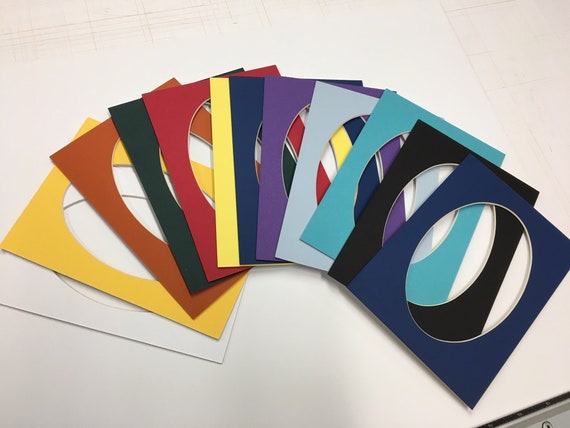 Picture Frame Mats Set Of 12 5x7 For 4x6 Photo Oval Cutout Etsy