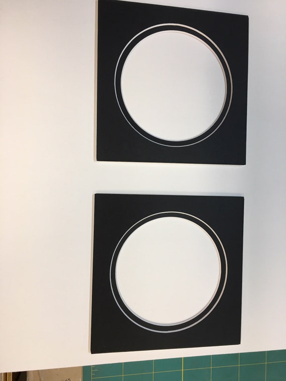 Picture Frame Mats Black 5x5 Mat With 3 5 Inch Etsy