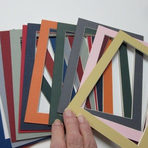 Picture Frame Mats for 8x10 for 6x8 photo CHOOSE colors SET OF 10 image 2