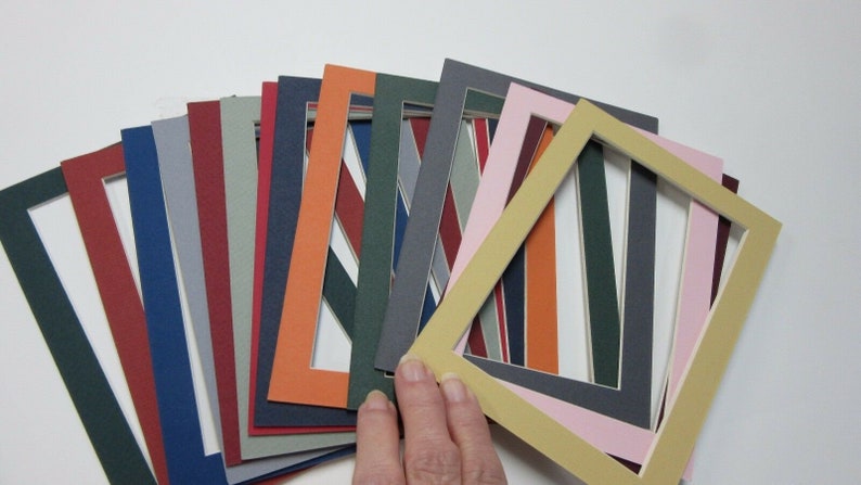 Picture Frame Mats for 8x10 for 6x8 photo CHOOSE colors SET OF 10 image 2