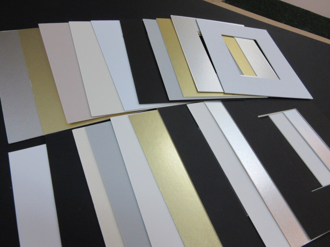 Picture Framing Mats SET OF 20 Neutral Assorted Colors 8x10 for 4x6