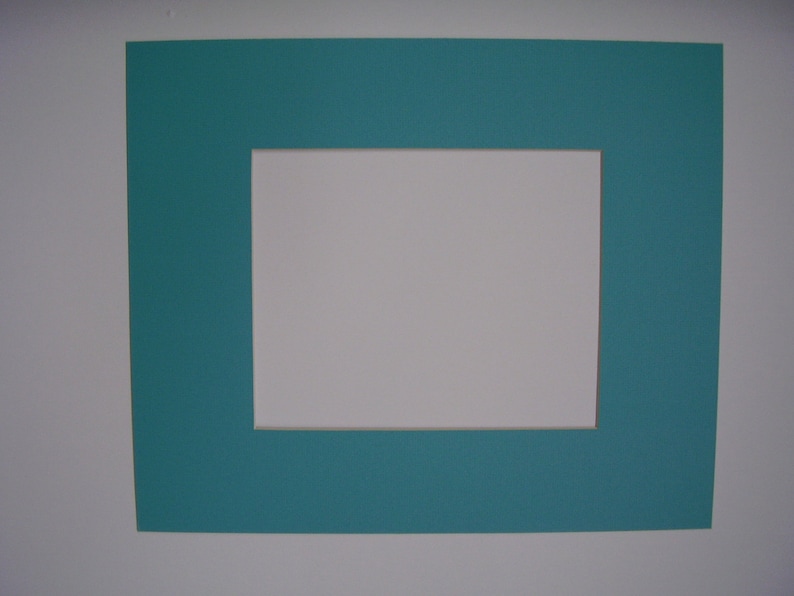 Picture Frame Mat Teal And Navy Double 16x20 For 11x14 Image 0