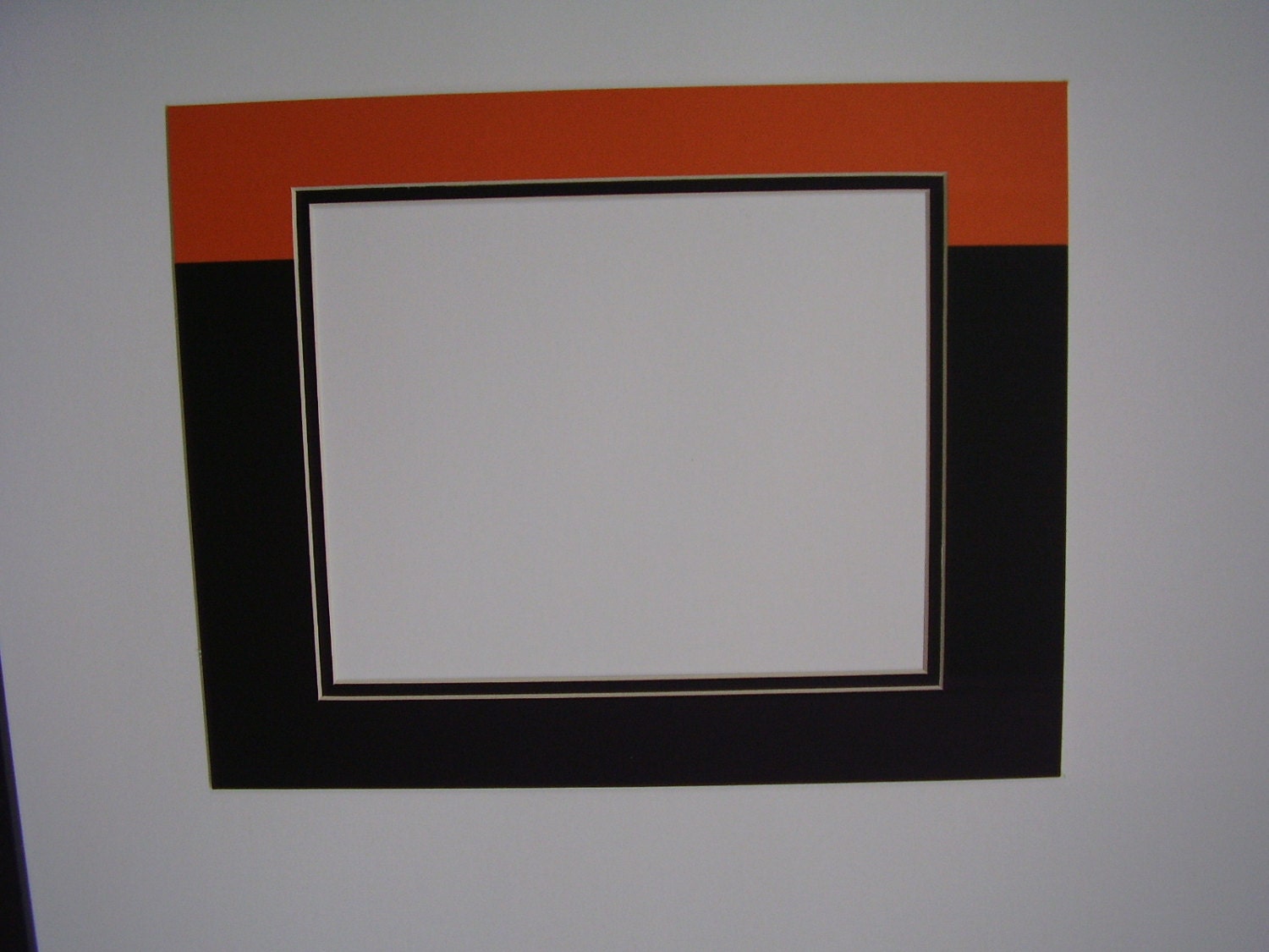 Picture Frame Mat School Colors Team Orange and Blue 8x10 for 5x7