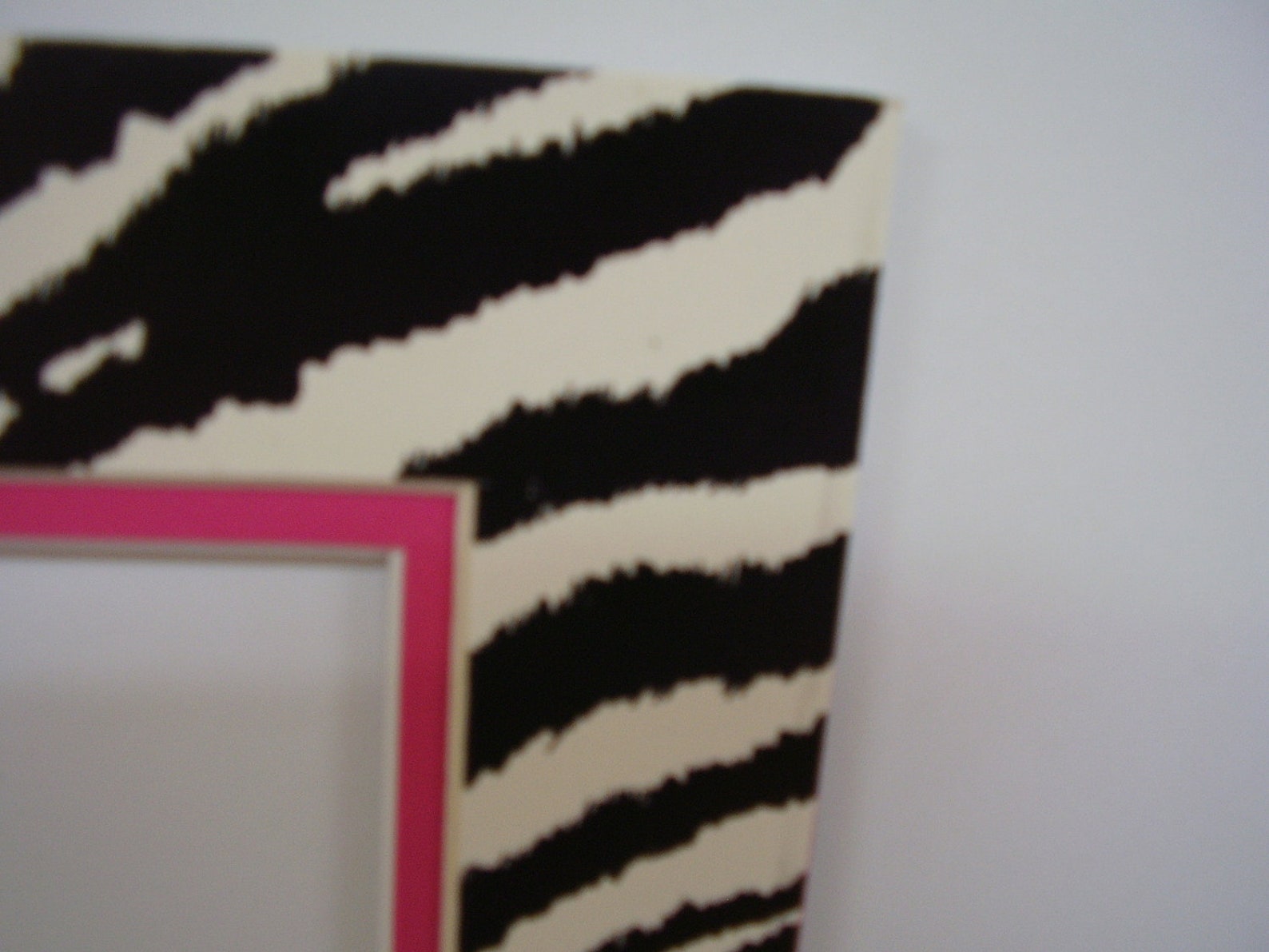 Picture Frame Mat Double Zebra Print Black and White Animal Etsy