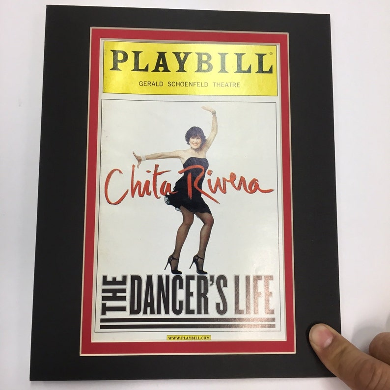 Picture Mat 11x14 for Playbill Choose style Playbill with Ticket or Playbill Only choose colors
