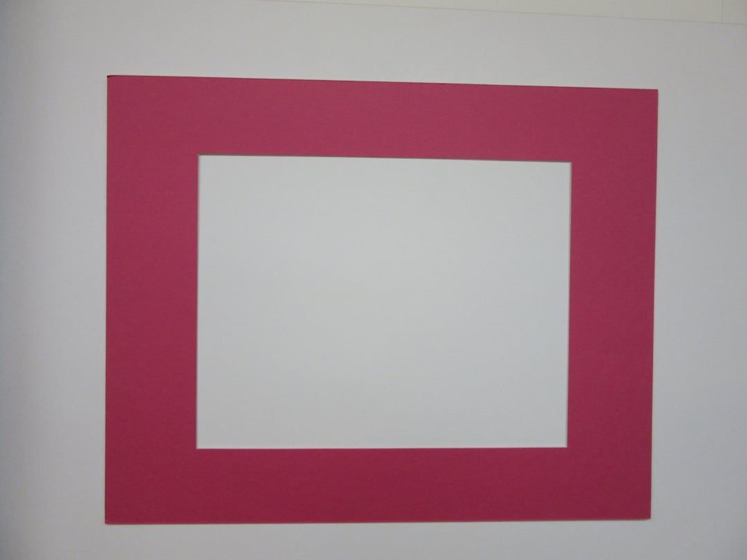 Picture Frame Mat Hot Pink Single Mat 11x14 for 8x10 Photo or Art