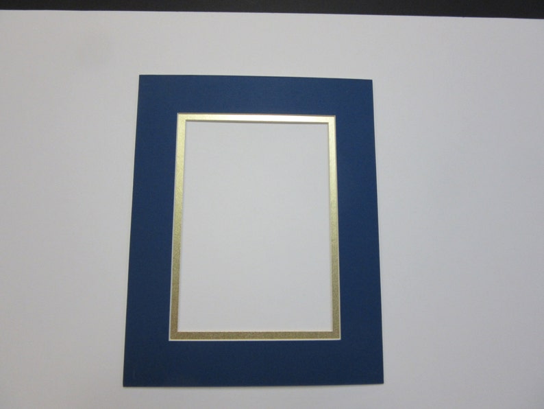 Picture Frame Mat Royal Blue With Silver Liner 8x10 for 5x7 Etsy