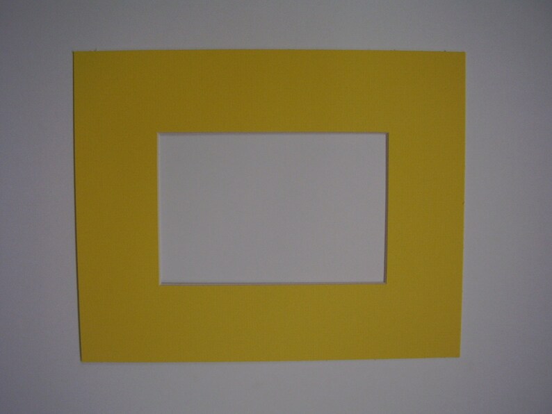 Picture Frame Mat Crayon Yellow Single Mat 8x10 for 4x6 Photo Etsy