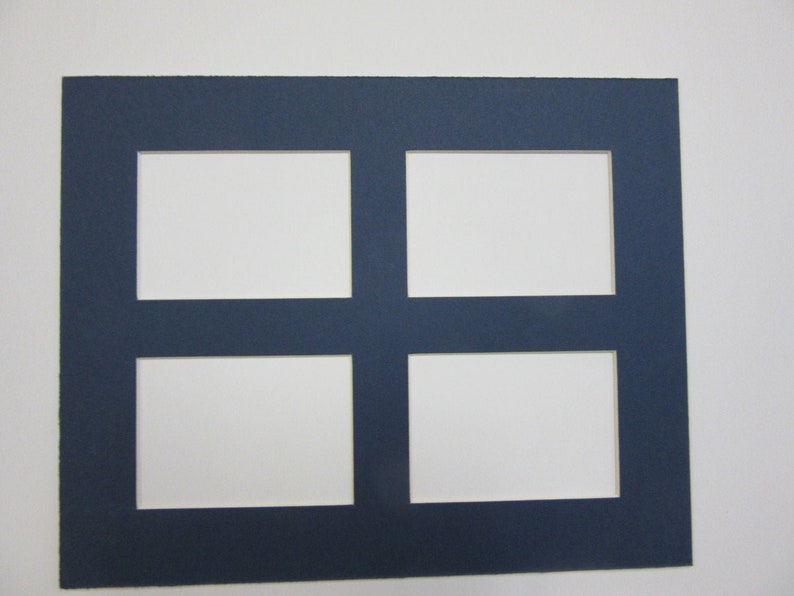 Picture Frame Matting Mats 8x10 for 4 Openings for ACEO or Etsy