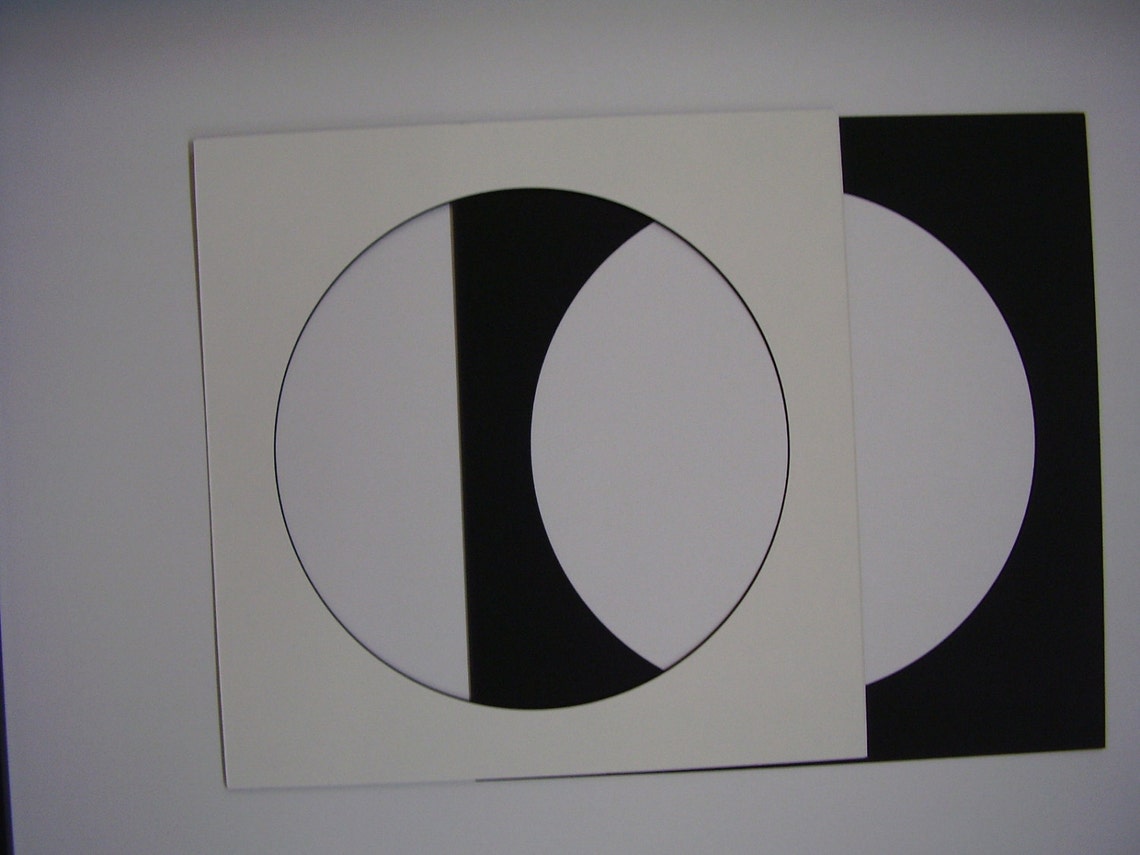 Picture Frame Mat White and Black Mats With Black Core 14x14 Etsy