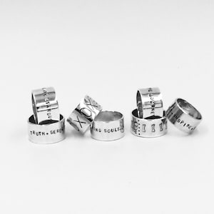 Wide band Ring Custom - Personalized Ring - Inspirational Ring