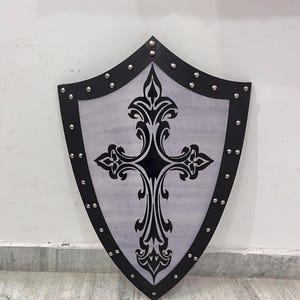 Medieval viking Shield– wooden shield, Battle Ready Viking Shield,Knight Round Shield,Perfect for Cosplay & ,Halloween,Knight Templar Shield