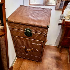 Handmade Luxury Leather Draw Trunk Vanities,Antique Side Table Trunk,Bedroom Furniture Nightstand,Home Decorations Chest Box,Gift