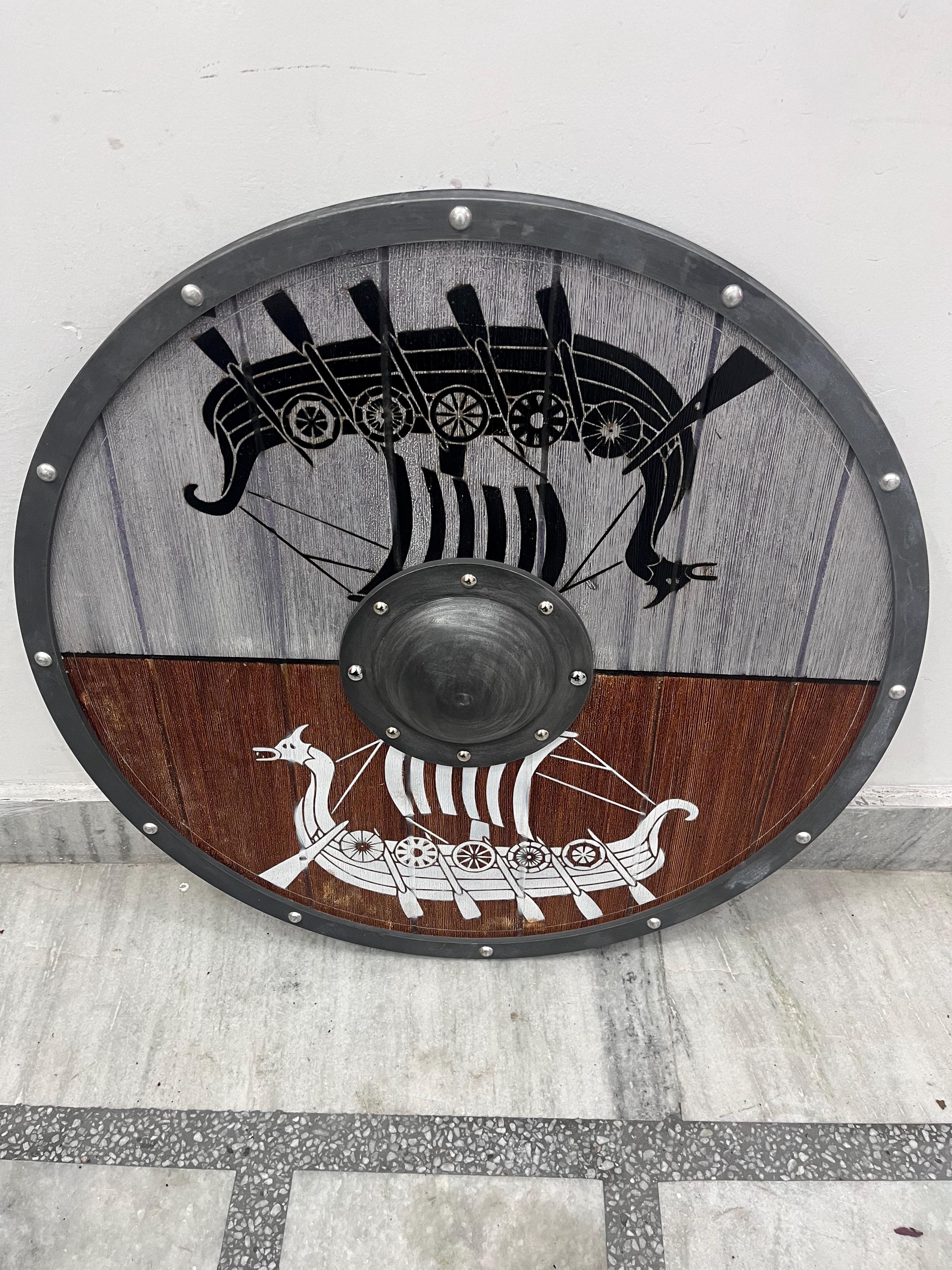 Medieval Viking Shield Wooden Shield, Battle Ready Viking Shield