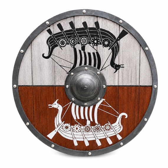 Medieval viking Shield– wooden shield, Battle Ready Viking Shield,Knight Round Shield,Perfect for Cosplay & Collectors,Halloween,Wall Decor