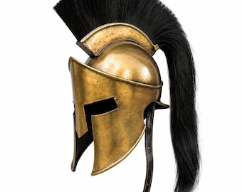 Middeleeuwse koning 300 Leonidas Spartaanse helm – volledig draagbaar, massief staal, leren voering – perfect voor cosplay en verzamelaars, halloweenhelm