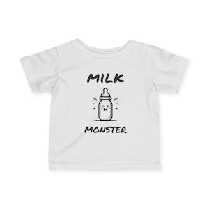 Milk Monster Infant Tee, Cute Baby Shirt, Newborn Gift, Fun Toddler Top, Baby Shower Essential, Playful Kid Clothing