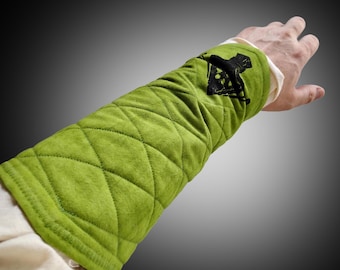 BriarWatch Padded Muslin Bracers – Hand Printed Sigils (DnD Inspired Gear)