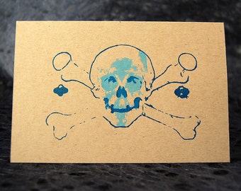 Skulls of Santa Croce: Ghost Skull - Letterpress Printed Card, Item No. 68.1