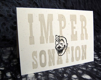 Bad Habits - Impersonation - Letterpress Printed Card with Laughing Clown, Item No. 10