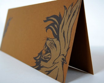 Golden Lion - Letterpress Printed Folded Card, Item No. 6.3