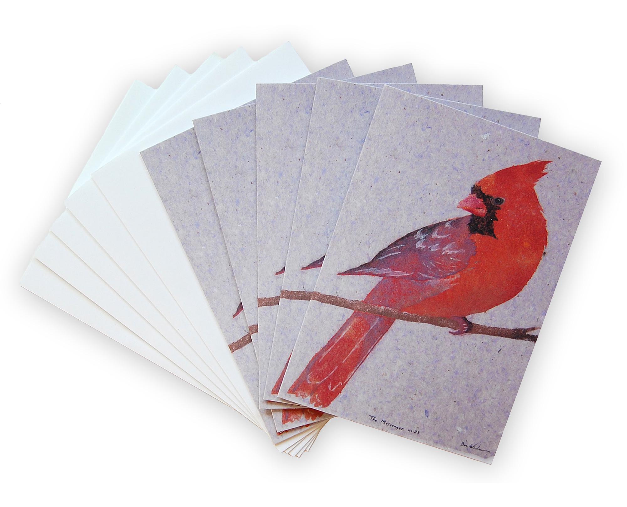 Cardinal Art Cards - Custom Message, Holiday Set of 25 - Etsy
