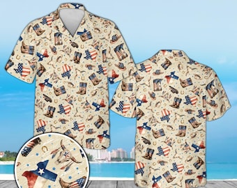 Western Texas Cowboy Shirt, Bull Skull Hawaiian Shirt, Howdy Button Shirt, Cowgirl Gift