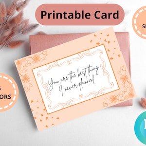 Tarjeta de amor imprimible - Tarjeta de felicitación imprimible - Etiqueta de regalo de aniversario - Etiqueta de regalo digital en PDF - Múltiples tamaños y colores - Descarga instantánea