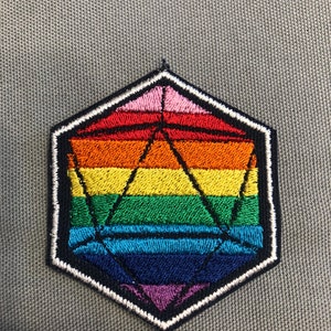 Pride Rainbow D20 patch
