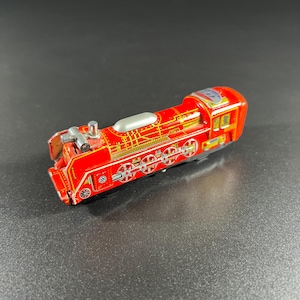 Vintage Tin Friction Red Train Engine - Made in Japan - Mid-century