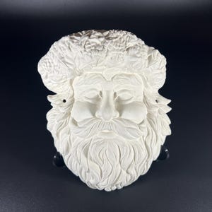Ceramic Saint Nicholas Face Plaque - Christmas Decor - Classic Santa