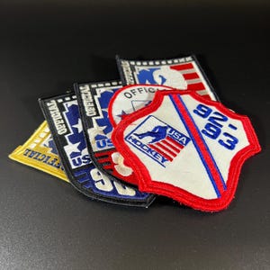 Vintage USA Hockey Official Patch Lot - 1990s - International Hockey - Referee Patch Lot