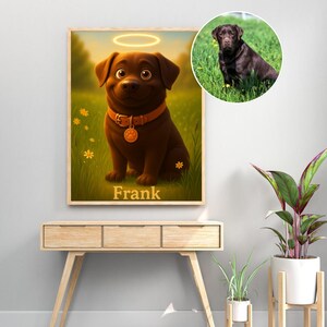 Custom Pet Loss Gift, Personalized Cartoon Pet Illustration from Photo, Wall Art for Pet Lovers, Unique Pet Lover Gift, Digital Downloads