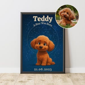 Personalized Cartoon Pet Portrait, Custom Cartoon Dog Portrait, Pet Illustration, Wall Art for Pet Lovers, Pet Lover Gift, Digital Downloads