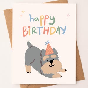 Schnauzer Birthday Card, Schnauzer dog card, Cute Birthday Card, Dad birthday card, Funny birthday card
