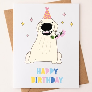 Funny Birthday Card, Funny Dog Birthday Card, Happy Birthday Dog